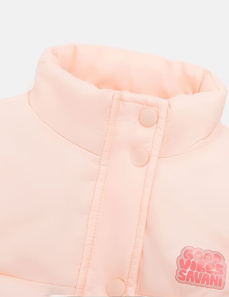 Áo phao gile trẻ em hình in trước ngực