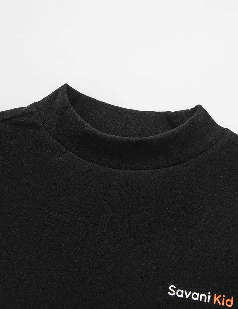 Áo nỉ cổ tròn bé trai hình in trước ngực