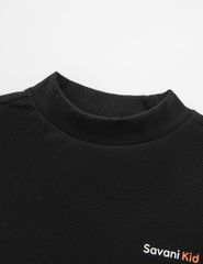 Áo nỉ cổ tròn bé trai hình in trước ngực