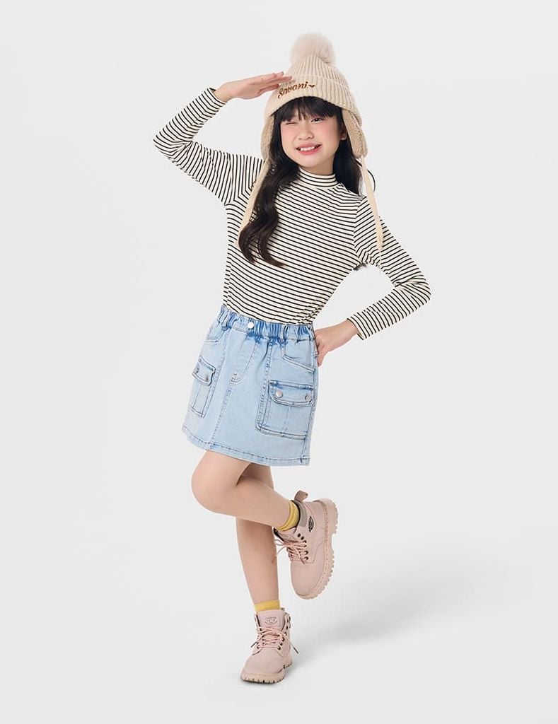 Áo giữ nhiệt trẻ em cổ cao