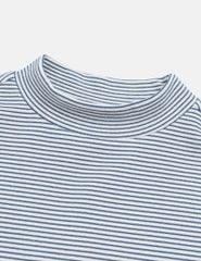 Áo giữ nhiệt cổ cao trẻ em mác trước ngực