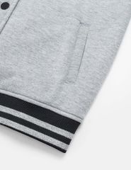 Áo khoác bomber trẻ em phối tay hình in trước ngực