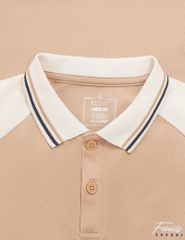 Áo polo trẻ em phối tay hình in trước ngực