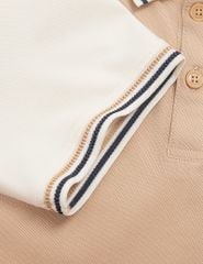 Áo polo trẻ em phối tay hình in trước ngực