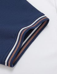 Áo polo trẻ em phối tay hình in trước ngực