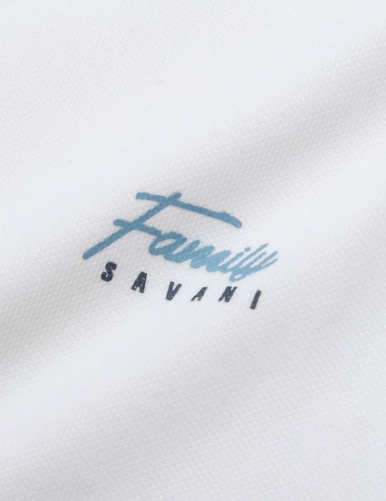 Áo polo trẻ em phối tay hình in trước ngực