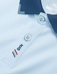 Áo polo trẻ em hình thêu ở nẹp cổ