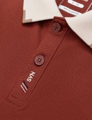 Áo polo trẻ em hình thêu ở nẹp cổ