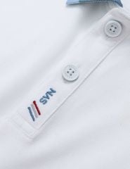 Áo polo trẻ em hình thêu ở nẹp cổ