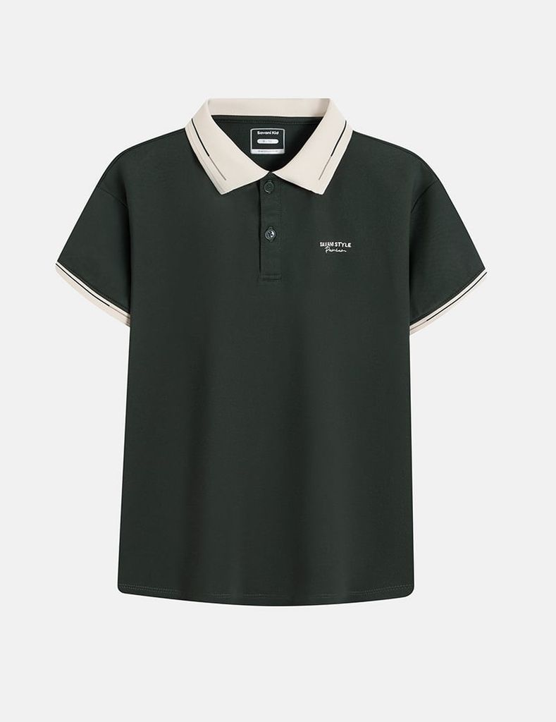 Áo polo trẻ em hình thêu trước ngực