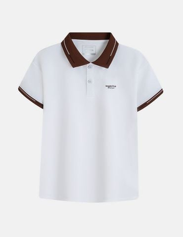 Áo polo trẻ em hình thêu trước ngực