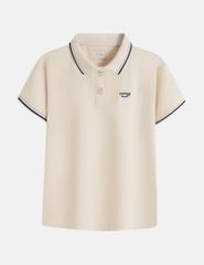 Áo polo ngắn tay trẻ em ngực thêu logo