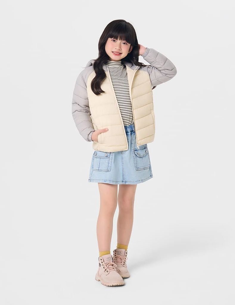 Áo phao trẻ em siêu nhẹ phối khác màu