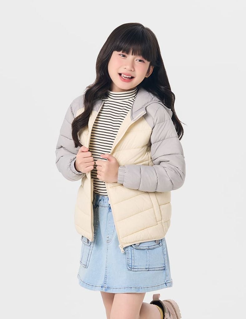 Áo phao trẻ em siêu nhẹ phối khác màu