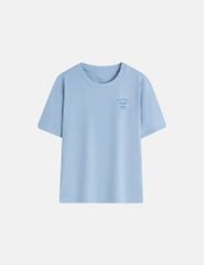 Áo t-shirt ngắn tay trẻ em cổ tròn in trước ngực