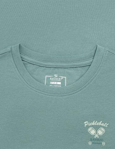 Áo t-shirt ngắn tay trẻ em cổ tròn in trước ngực