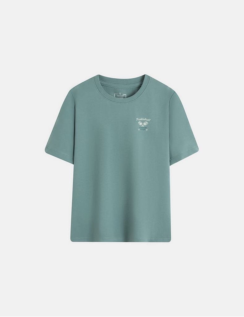 Áo t-shirt ngắn tay trẻ em cổ tròn in trước ngực