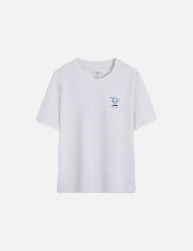 Áo t-shirt ngắn tay trẻ em cổ tròn in trước ngực