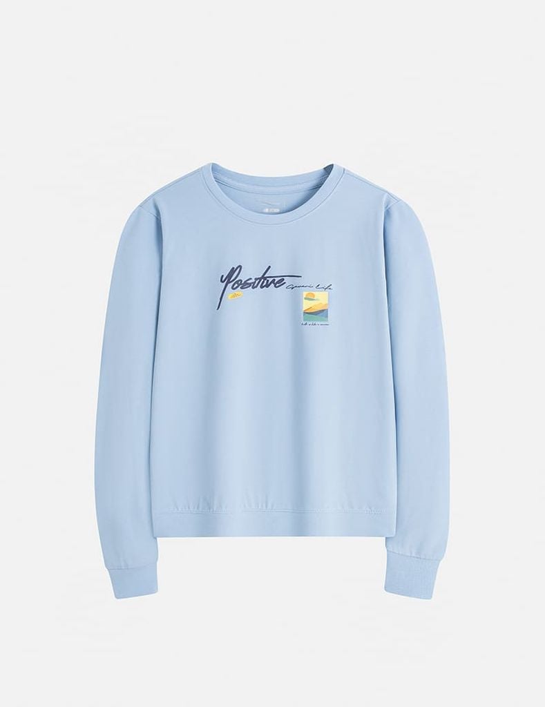 Áo thun dài tay trẻ em cổ tròn hình in trước ngực