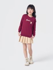 Áo thun dài tay trẻ em cổ tròn hình in trước ngực