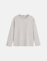 Áo thun dài tay cổ tròn trẻ em thêu logo