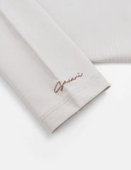 Áo thun dài tay cổ tròn trẻ em thêu logo