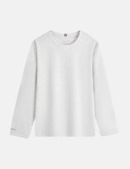 Áo thun dài tay cổ tròn trẻ em thêu logo