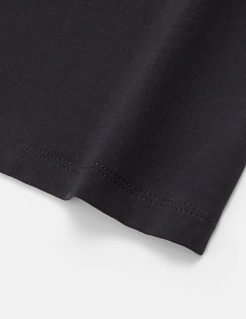 Áo thun dài tay cổ tròn trẻ em thêu logo