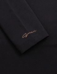 Áo thun dài tay cổ tròn trẻ em thêu logo