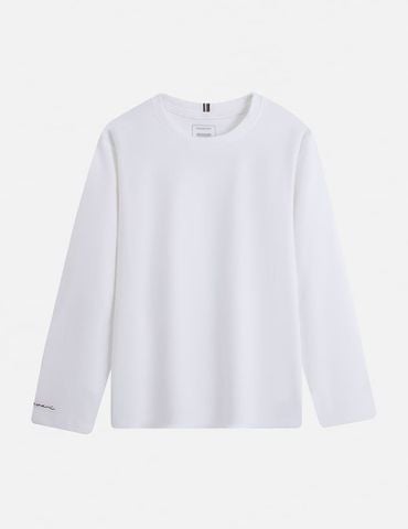 Áo thun dài tay cổ tròn trẻ em thêu logo