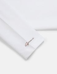 Áo thun dài tay cổ tròn trẻ em thêu logo