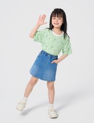 Quần short jean bé gái giả váy