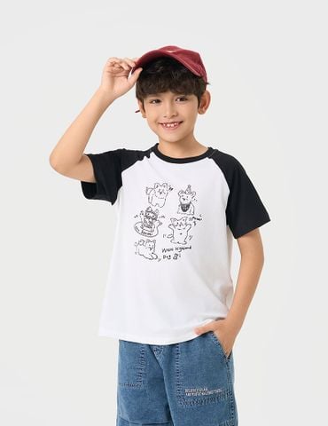 Áo thun ngắn tay cổ tròn trẻ em