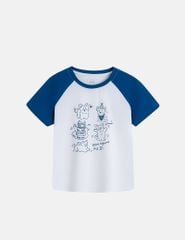 Áo thun ngắn tay cổ tròn trẻ em