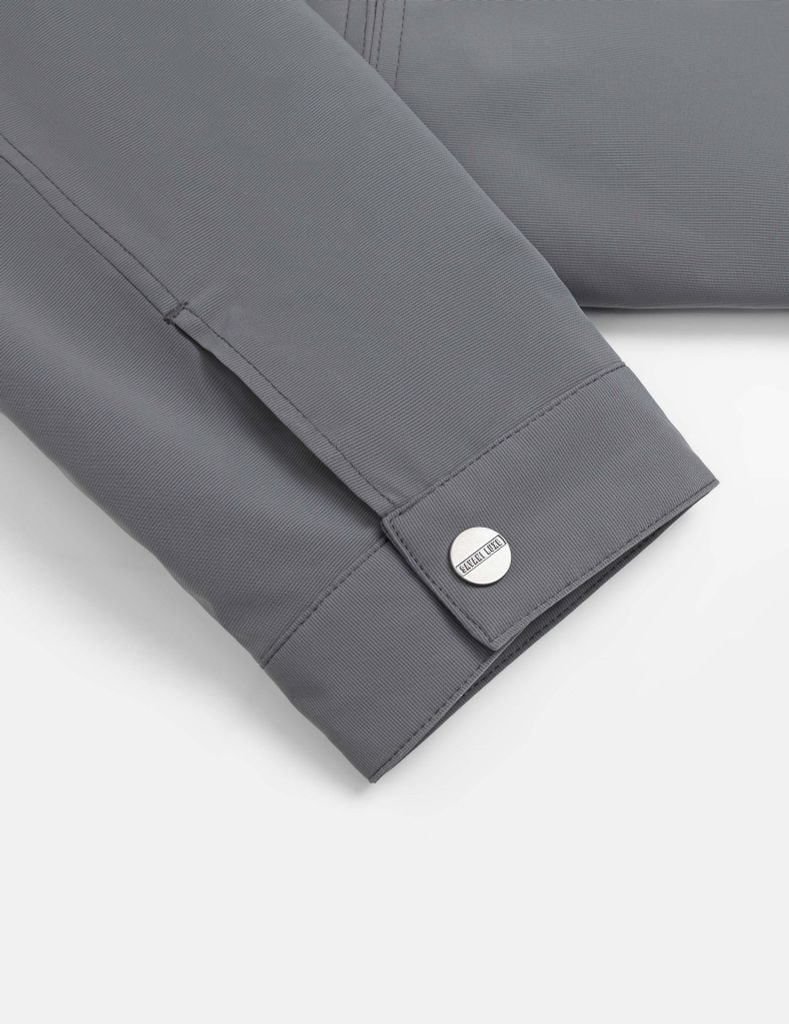 Áo khoác nam lót bông cổ bẻ in logo ngực