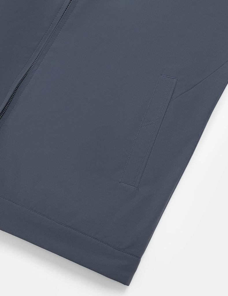 Áo khoác nam lót bông cổ bẻ in logo ngực