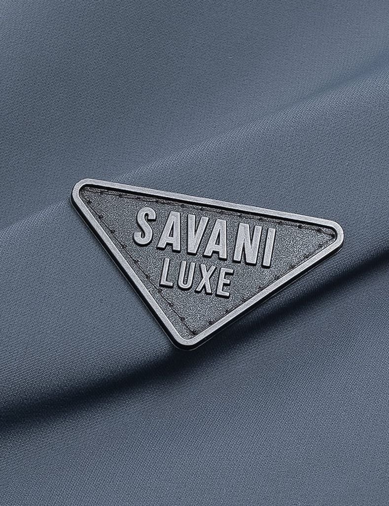 Áo khoác lót bông cổ đứng logo bắp tay