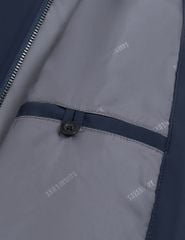 Áo khoác lót bông cổ đứng logo bắp tay