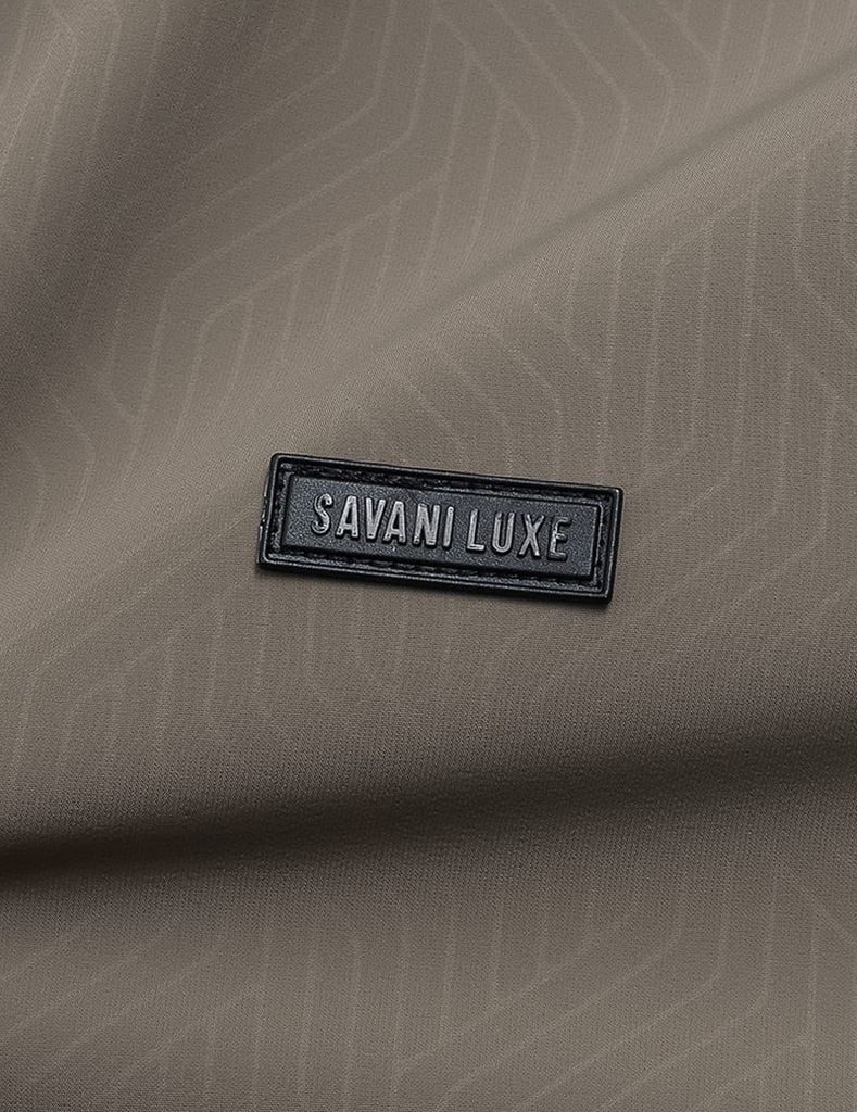 Áo khoác nam lót bông cổ bẻ gắn logo trước ngực