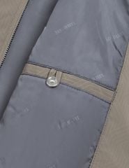 Áo khoác nam lót bông cổ bẻ gắn logo trước ngực