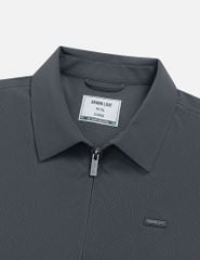 Áo khoác nam lót bông cổ bẻ gắn logo trước ngực