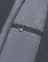 Áo khoác nam lót bông cổ bẻ gắn logo trước ngực