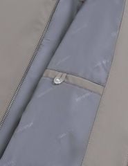 Áo khoác nam lót bông cổ đứng in logo ngực