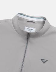 Áo khoác nam lót bông cổ đứng in logo ngực