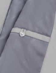 Áo khoác nam lót bông cổ đứng in logo ngực