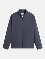 Áo khoác nam lót bông cổ đứng in logo ngực