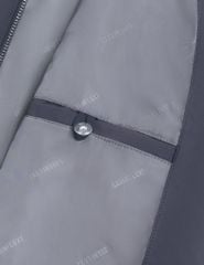 Áo khoác nam lót bông cổ đứng in logo ngực