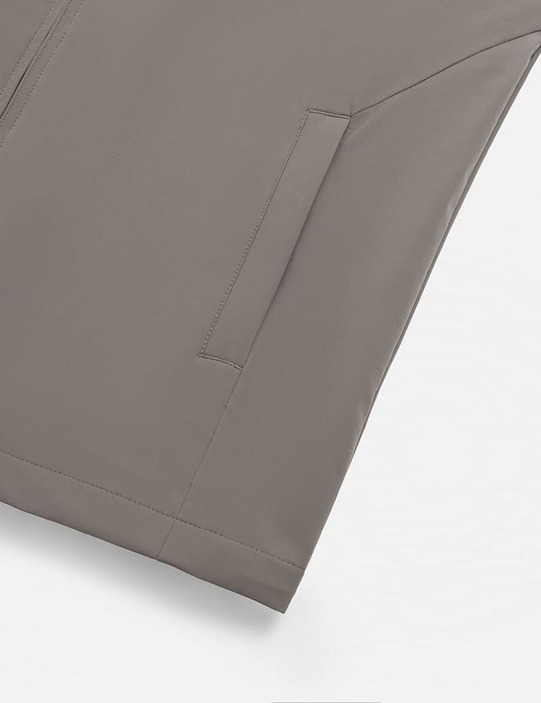 Áo khoác nam lót bông cổ bẻ gắn logo trước ngực