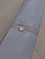 Áo khoác nam lót bông cổ bẻ gắn logo trước ngực