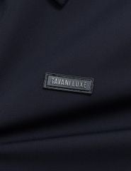 Áo khoác nam lót bông cổ bẻ gắn logo trước ngực